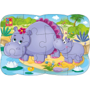 Пазли на магніті А5 Бегемотики